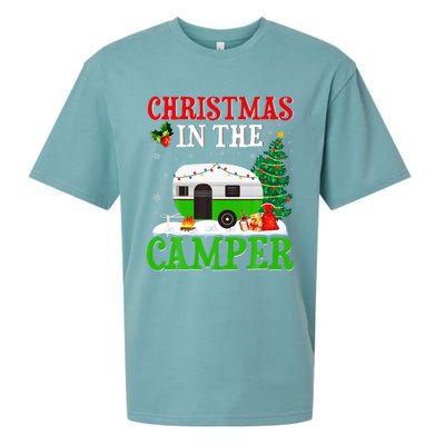 Funny Christmas In The Campers Camping Rv Christmas Gift Sueded Cloud Jersey T-Shirt