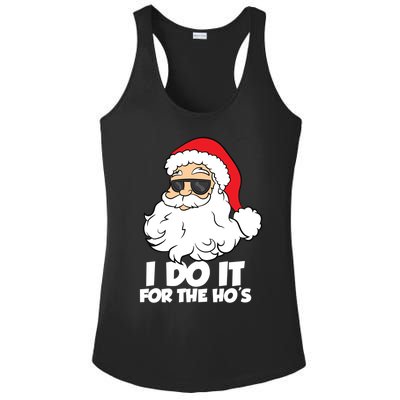 Funny Christmas I Do It For The Hos Christmas Santa Gift Ladies PosiCharge Competitor Racerback Tank