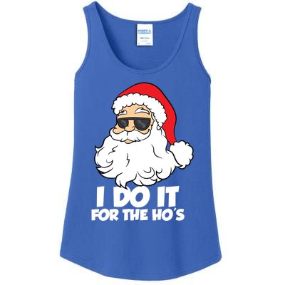 Funny Christmas I Do It For The Hos Christmas Santa Gift Ladies Essential Tank