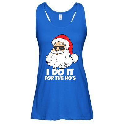 Funny Christmas I Do It For The Hos Christmas Santa Gift Ladies Essential Flowy Tank