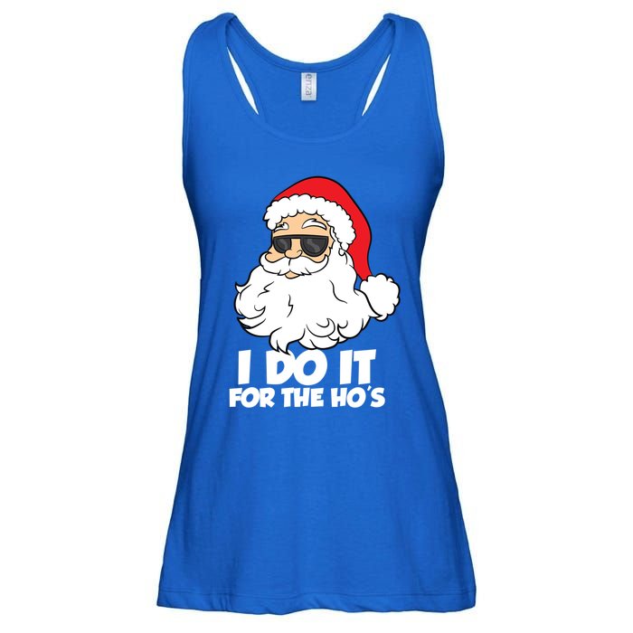 Funny Christmas I Do It For The Hos Christmas Santa Gift Ladies Essential Flowy Tank