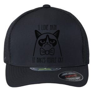 Funny Cat I Love Math It Makes People Cry Flexfit Unipanel Trucker Cap