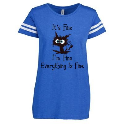 Funny Cat Its Fine I'm Fine Everything Is Fine Gift Enza Ladies Jersey Football T-Shirt