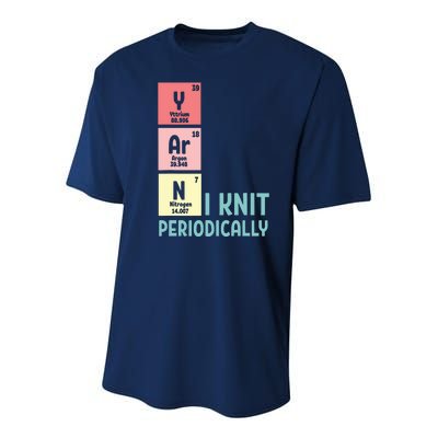 Funny Crocheting I Knit Yarn Periodically Knitting Youth Performance Sprint T-Shirt