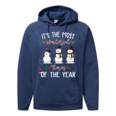 Funny Christmas ItS The Most Wonderful Time Of The Year Gift Performance Fleece Hoodie