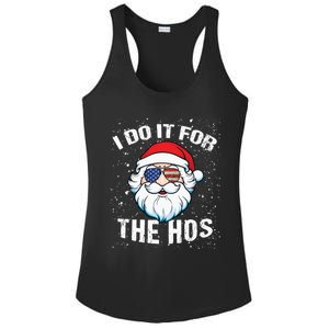 Family Chrisrmas I Do It For The Hos Santa Claus Sunglasses Gift Ladies PosiCharge Competitor Racerback Tank