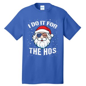 Family Chrisrmas I Do It For The Hos Santa Claus Sunglasses Gift Tall T-Shirt