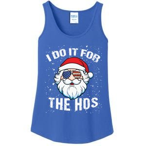 Family Chrisrmas I Do It For The Hos Santa Claus Sunglasses Gift Ladies Essential Tank