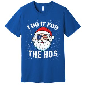 Family Chrisrmas I Do It For The Hos Santa Claus Sunglasses Gift Premium T-Shirt