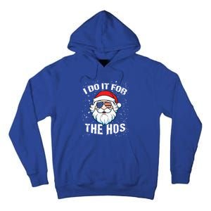 Family Chrisrmas I Do It For The Hos Santa Claus Sunglasses Gift Tall Hoodie