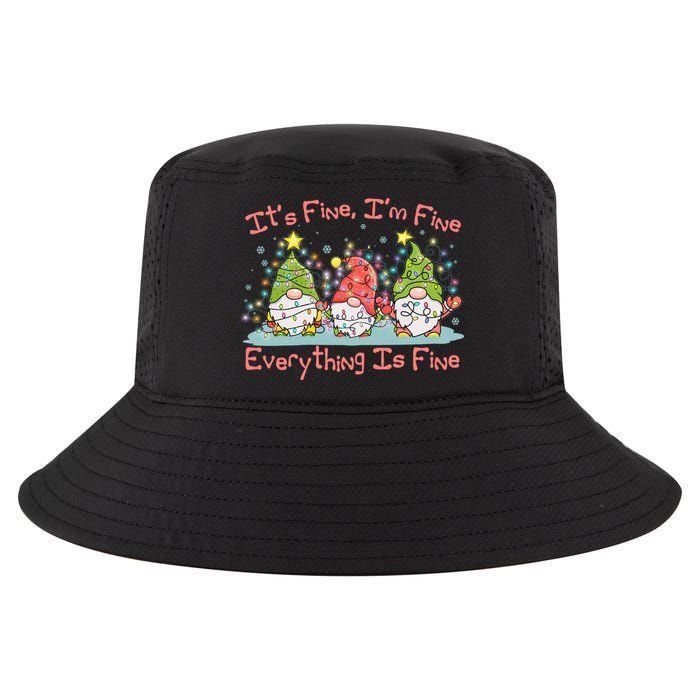 Funny Christmas It's Fine I'm Fine Everything Is Fine Gnomes Cool Comfort Performance Bucket Hat