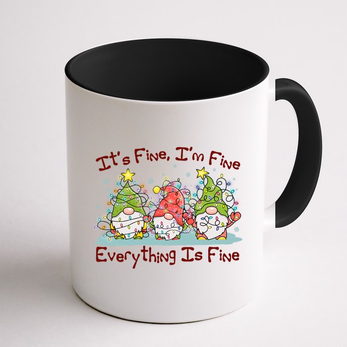 Funny Christmas It's Fine I'm Fine Everything Is Fine Gnomes Mug