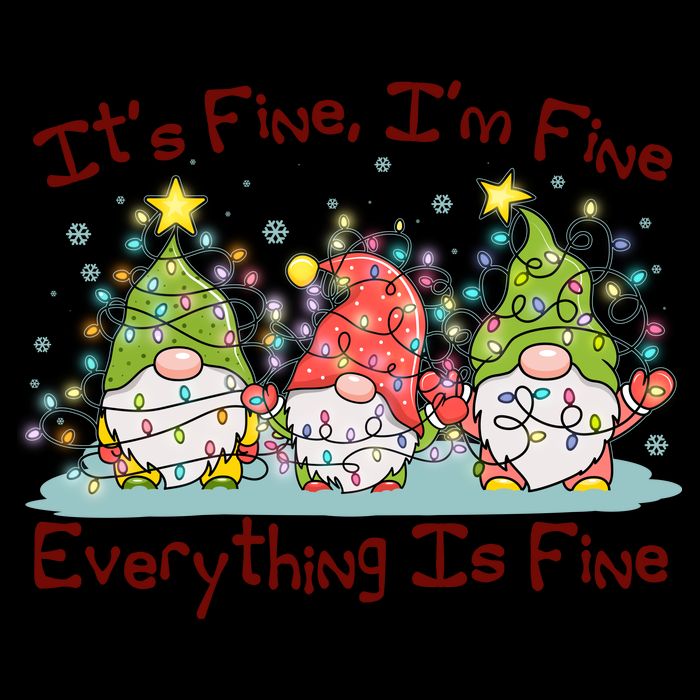 Funny Christmas It's Fine I'm Fine Everything Is Fine Gnomes Mug