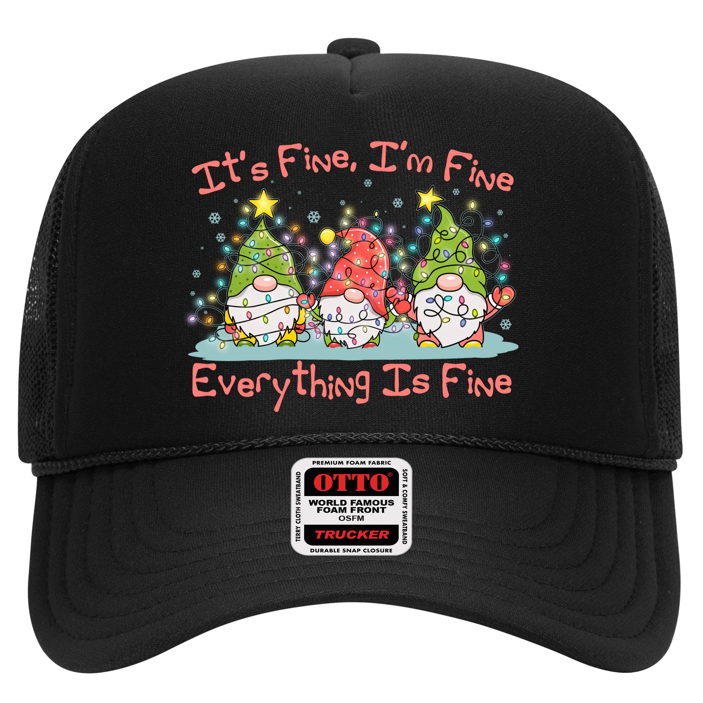 Funny Christmas It's Fine I'm Fine Everything Is Fine Gnomes Hat