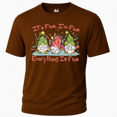 Funny Christmas It's Fine I'm Fine Everything Is Fine Gnomes Performance Shirt
