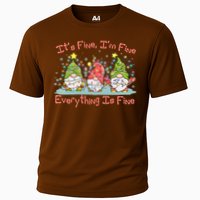 Funny Christmas It's Fine I'm Fine Everything Is Fine Gnomes Cooling Performance Crew T-Shirt