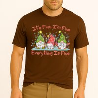 Funny Christmas It's Fine I'm Fine Everything Is Fine Gnomes Cooling Performance Crew T-Shirt