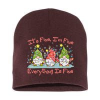 Funny Christmas It's Fine I'm Fine Everything Is Fine Gnomes Short Acrylic Beanie