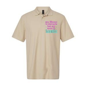 Funny Chronic Illness Awareness Spoonie Chronic But Iconic Softstyle Adult Sport Polo