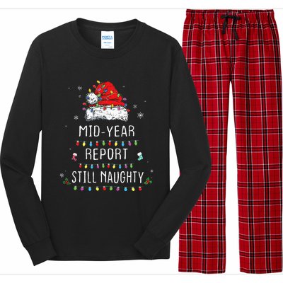 Funny Christmas In July Mid Year Report Still Naughty Santa Long Sleeve Pajama Set