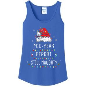 Funny Christmas In July Mid Year Report Still Naughty Santa Ladies Essential Tank