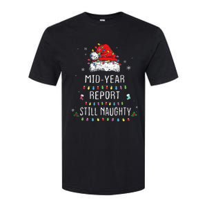 Funny Christmas In July Mid Year Report Still Naughty Santa Softstyle CVC T-Shirt