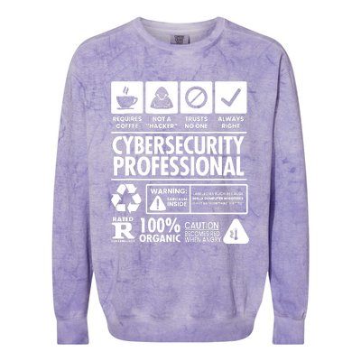 Funny Cybersecurity It Support It Security Network Engineer Colorblast Crewneck Sweatshirt