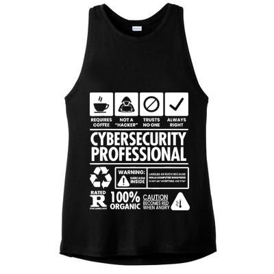 Funny Cybersecurity It Support It Security Network Engineer Ladies PosiCharge Tri-Blend Wicking Tank