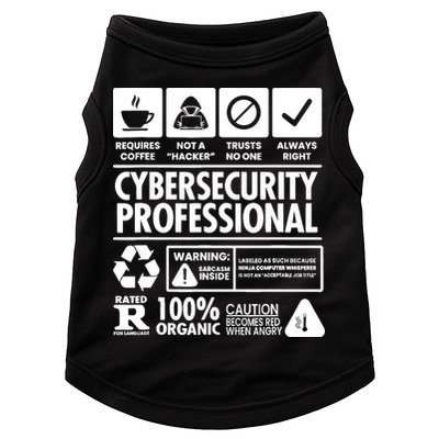 Funny Cybersecurity It Support It Security Network Engineer Doggie Tank