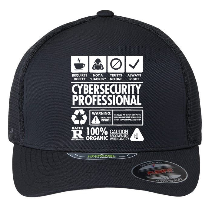 Funny Cybersecurity It Support It Security Network Engineer Flexfit Unipanel Trucker Cap