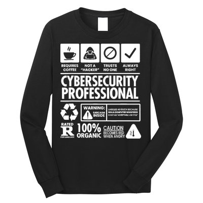 Funny Cybersecurity It Support It Security Network Engineer Long Sleeve Shirt
