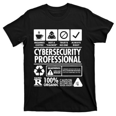 Funny Cybersecurity It Support It Security Network Engineer T-Shirt