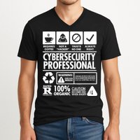 Funny Cybersecurity It Support It Security Network Engineer V-Neck T-Shirt