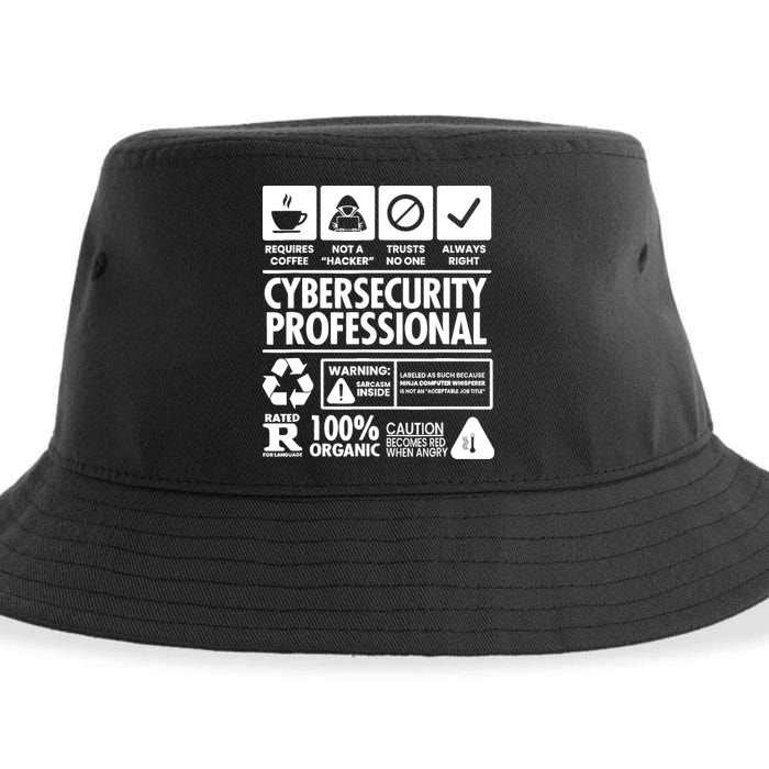 Funny Cybersecurity It Support It Security Network Engineer Sustainable Bucket Hat