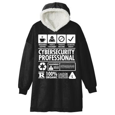Funny Cybersecurity It Support It Security Network Engineer Hooded Wearable Blanket