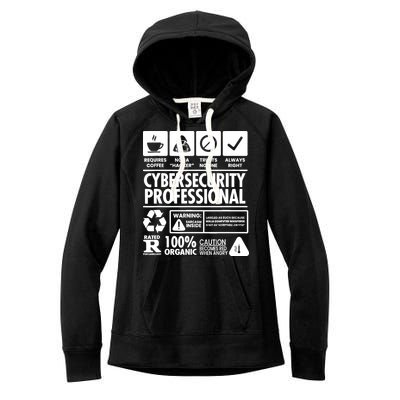 Funny Cybersecurity It Support It Security Network Engineer Women's Fleece Hoodie