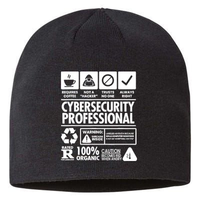 Funny Cybersecurity It Support It Security Network Engineer Sustainable Beanie