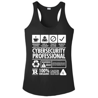 Funny Cybersecurity It Support It Security Network Engineer Ladies PosiCharge Competitor Racerback Tank