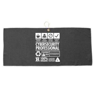 Funny Cybersecurity It Support It Security Network Engineer Large Microfiber Waffle Golf Towel