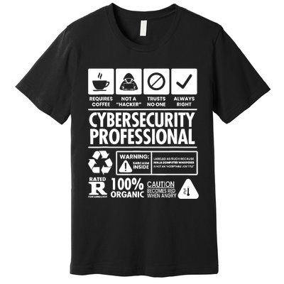 Funny Cybersecurity It Support It Security Network Engineer Premium T-Shirt