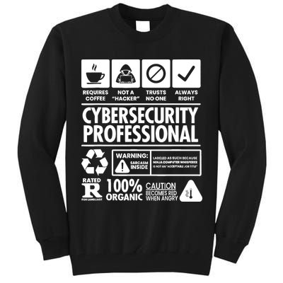 Funny Cybersecurity It Support It Security Network Engineer Tall Sweatshirt