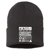 Funny Cybersecurity It Support It Security Network Engineer Sustainable Knit Beanie