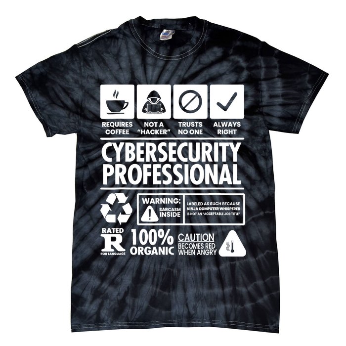 Funny Cybersecurity It Support It Security Network Engineer Tie-Dye T-Shirt