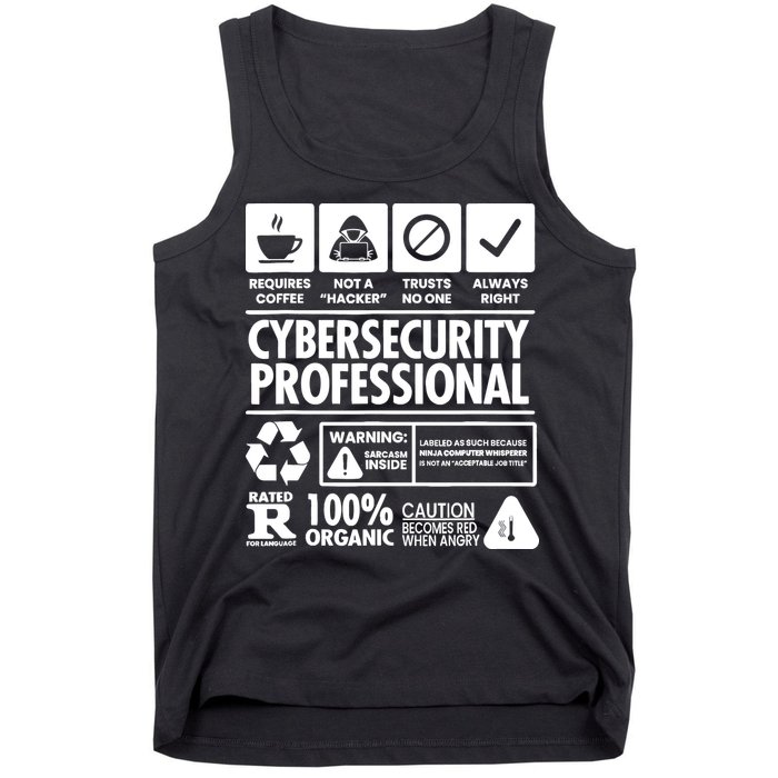Funny Cybersecurity It Support It Security Network Engineer Tank Top
