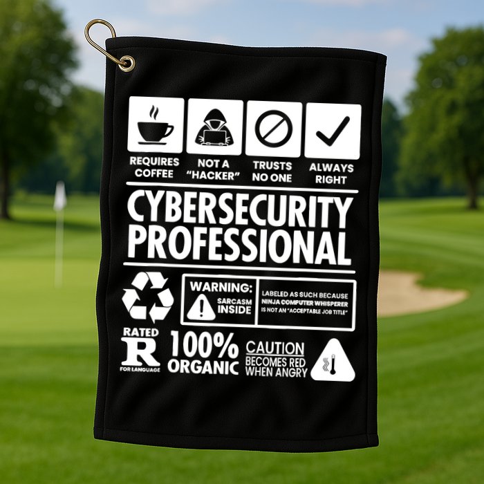 Funny Cybersecurity It Support It Security Network Engineer Golf Towel