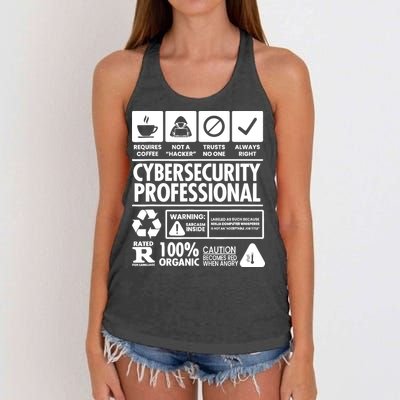 Funny Cybersecurity It Support It Security Network Engineer Women's Knotted Racerback Tank