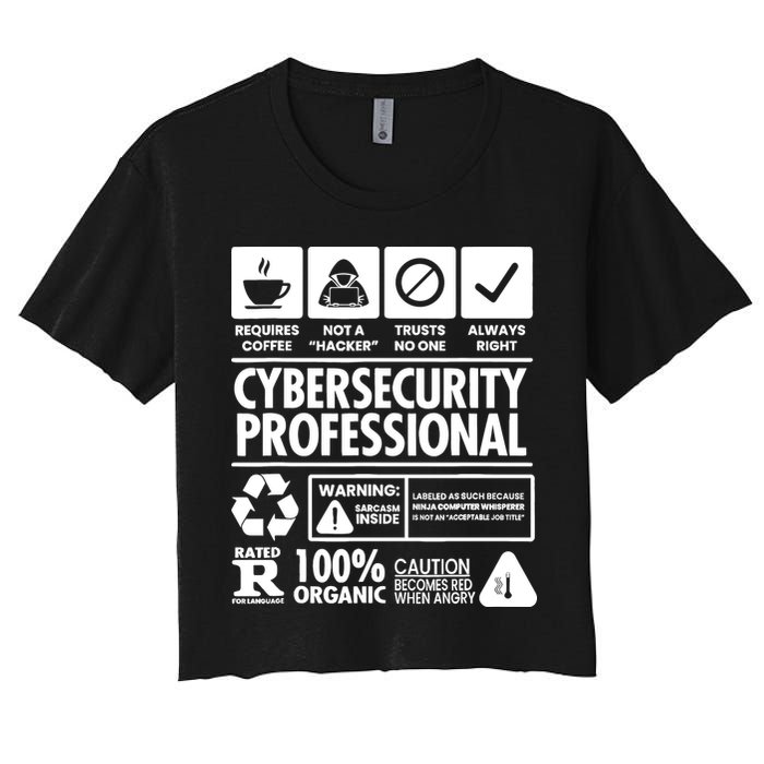 Funny Cybersecurity It Support It Security Network Engineer Crop Top