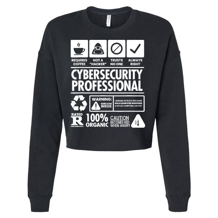 Funny Cybersecurity It Support It Security Network Engineer Cropped Pullover Crew