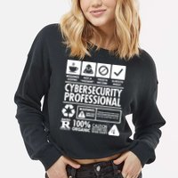 Funny Cybersecurity It Support It Security Network Engineer Cropped Pullover Crew