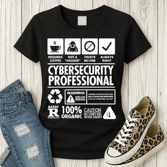 Funny Cybersecurity It Support It Security Network Engineer Womens T-Shirt